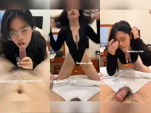 Em rau vú ngon kính cận liếm dương vật điêu luyện